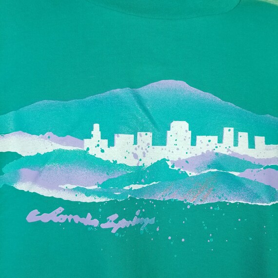 Vintage 80s Colorado Springs Skyline Colorado Shi… - image 3