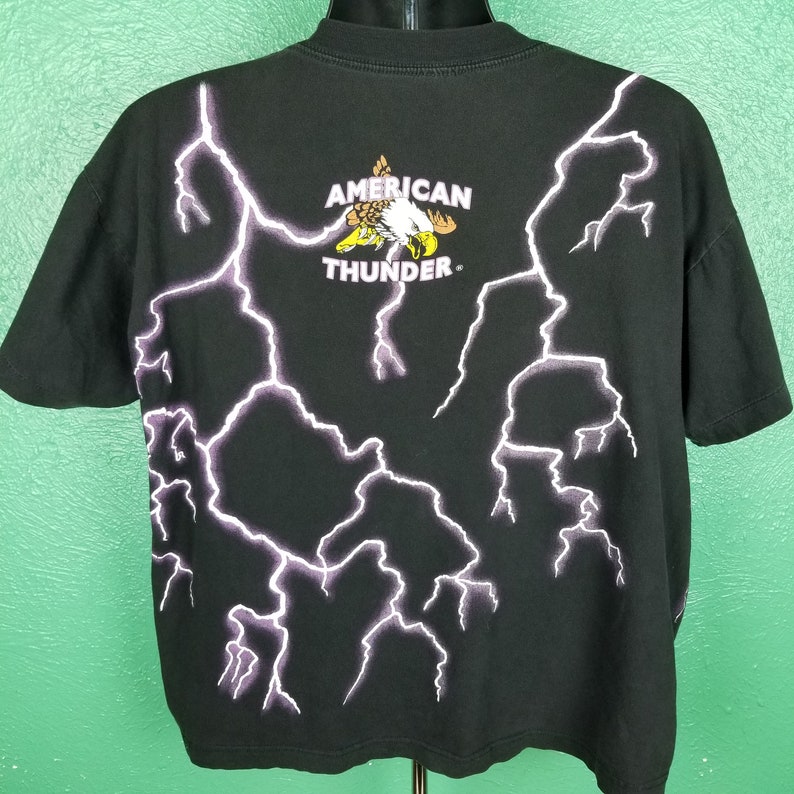 Vintage 90s American Thunder Executioner Skull Shirt Xl - Etsy