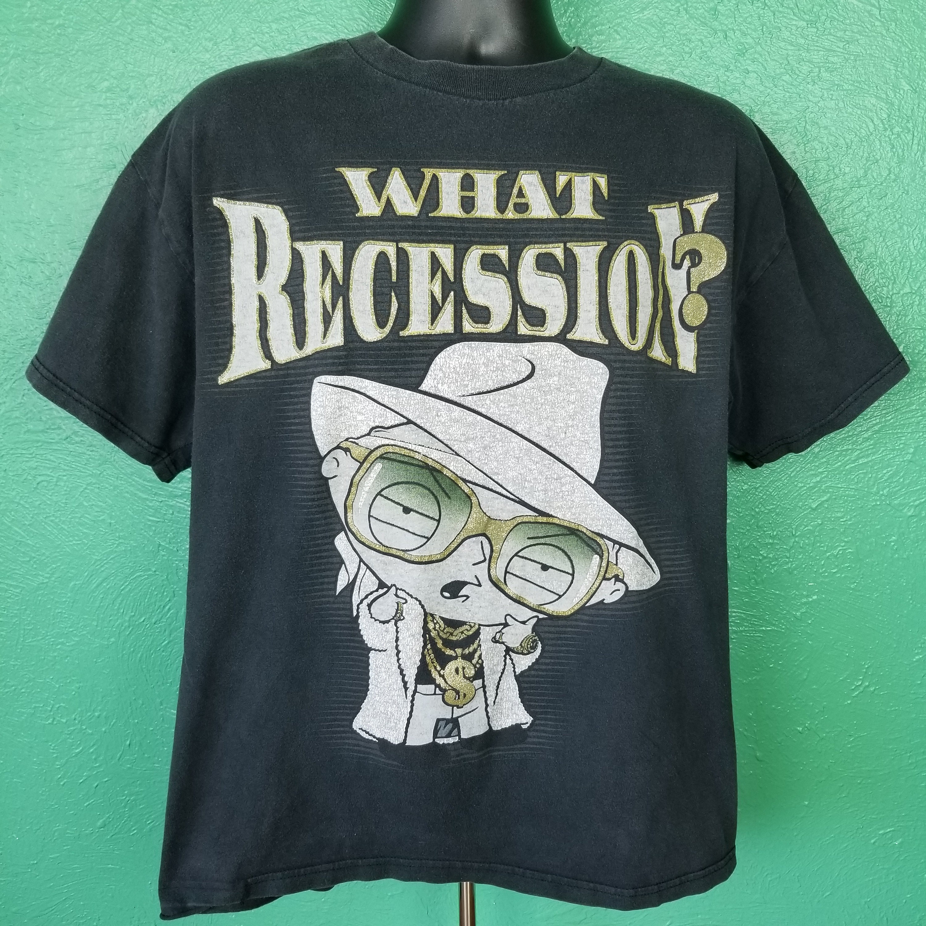 Vintage Gangster Pimp Stewie Family Guy What Recession XL Y2k