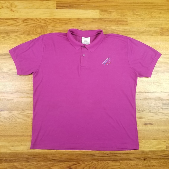 Vintage 80s McDonald's Hot Pink Neon Vaporwave Em… - image 2