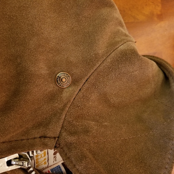 Vintage Schott NYC Suede Leather Western Brown ja… - image 9