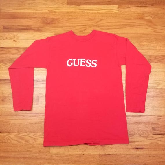 guess red shirt womens