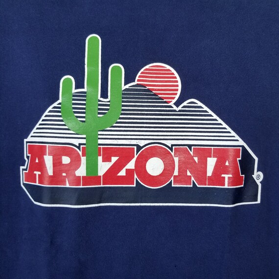 Vintage 80s Arizona Blue Shirt Outrun Vaporwave S… - image 3