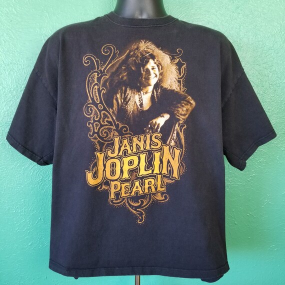 Vintage 90s Janis Joplin Pearl Black T Shirt Size