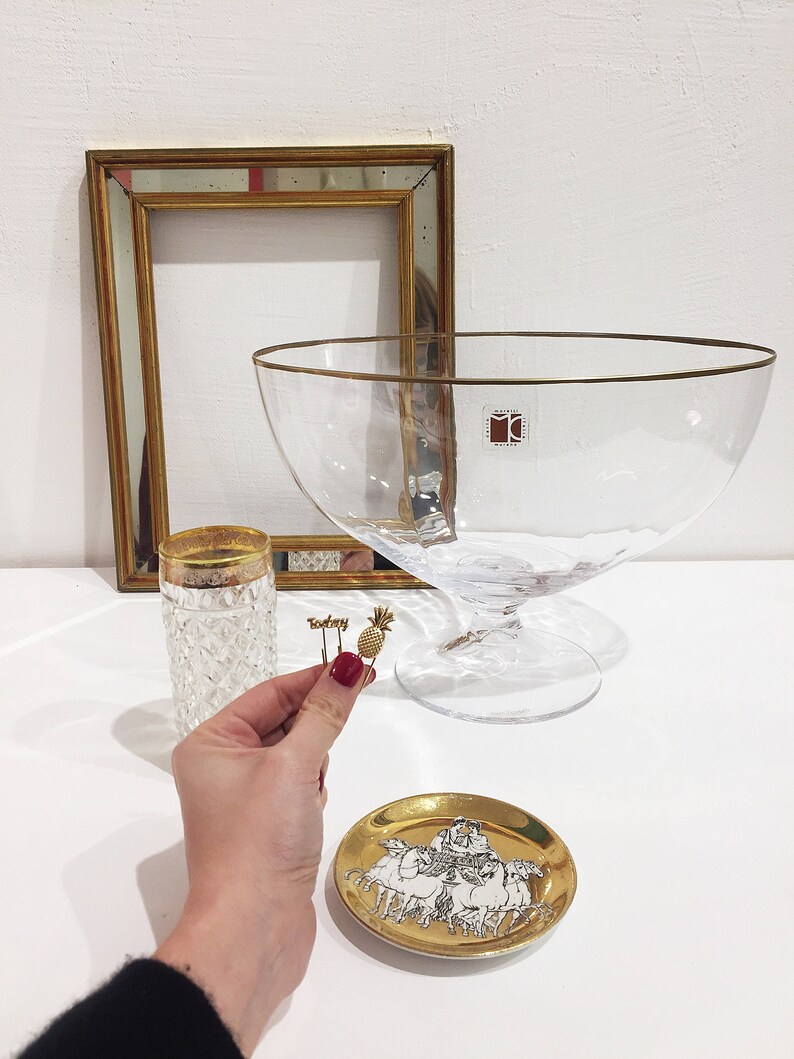 Vaso Coppa Grande In Vetro Varotto - 30cm Altezza, 21cm Diametro, Trasparente - Foto 3