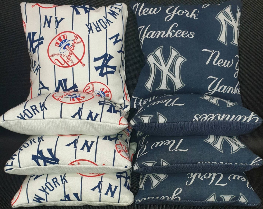 thumbnail image 2 of Backyard Games USA New York Yankees Cornhole Bean Bags – 8-Pack, ACA Regulation Size, NY Fabric, USA Made 2 of 6