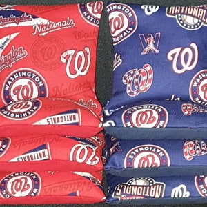 Set Of 8 Washington Nationals Cornhole Bean Bags FREE SHIPPING