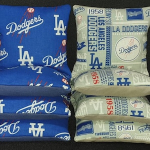 Set Of 8 Los Angeles Dodgers Cornhole Bean Bags FREE SHIPPING