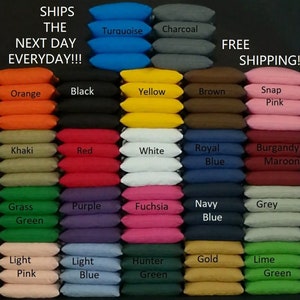 Set of 4 Cornhole Bean Bags Pick Your 2 Colors FREE SHIPPING