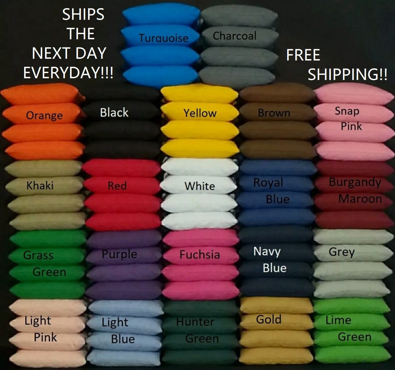 Set of 8 Cornhole Bean Bags Pick Your 2 Colors FREE SHIPPING