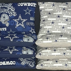 Set Of 8 Dallas Cowboys Cornhole Bean Bags FREE SHIPPING