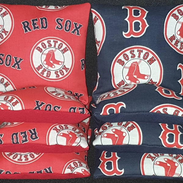 Set di 8 sacchi di fagioli Cornhole dei Boston Red Sox. SPEDIZIONE GRATUITA