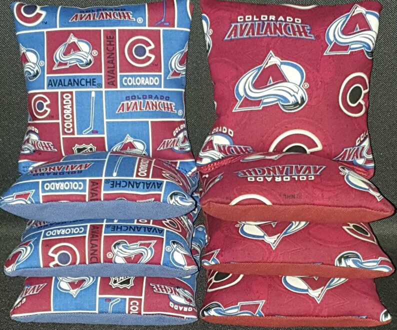Set of 8 Colorado Avalanche Hockey Cornhole Bags FREE - Etsy