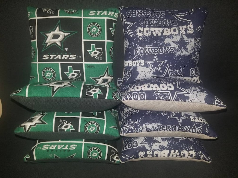 Set of 8 Dallas Cowboys Stars Cornhole Bean Bags FREE SHIPPING Etsy