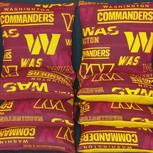 Set of 8 Washington Commanders Cornhole Bags *FREE SHIPPING*