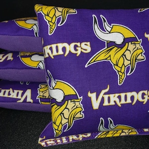 Set Of 4 Vikings Cornhole Bean Bags FREE SHIPPING