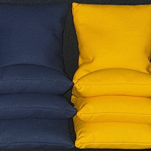 Set Of 8 Navy Blue Yellow Rams Cornhole Bean Bags FREE SHIPPING