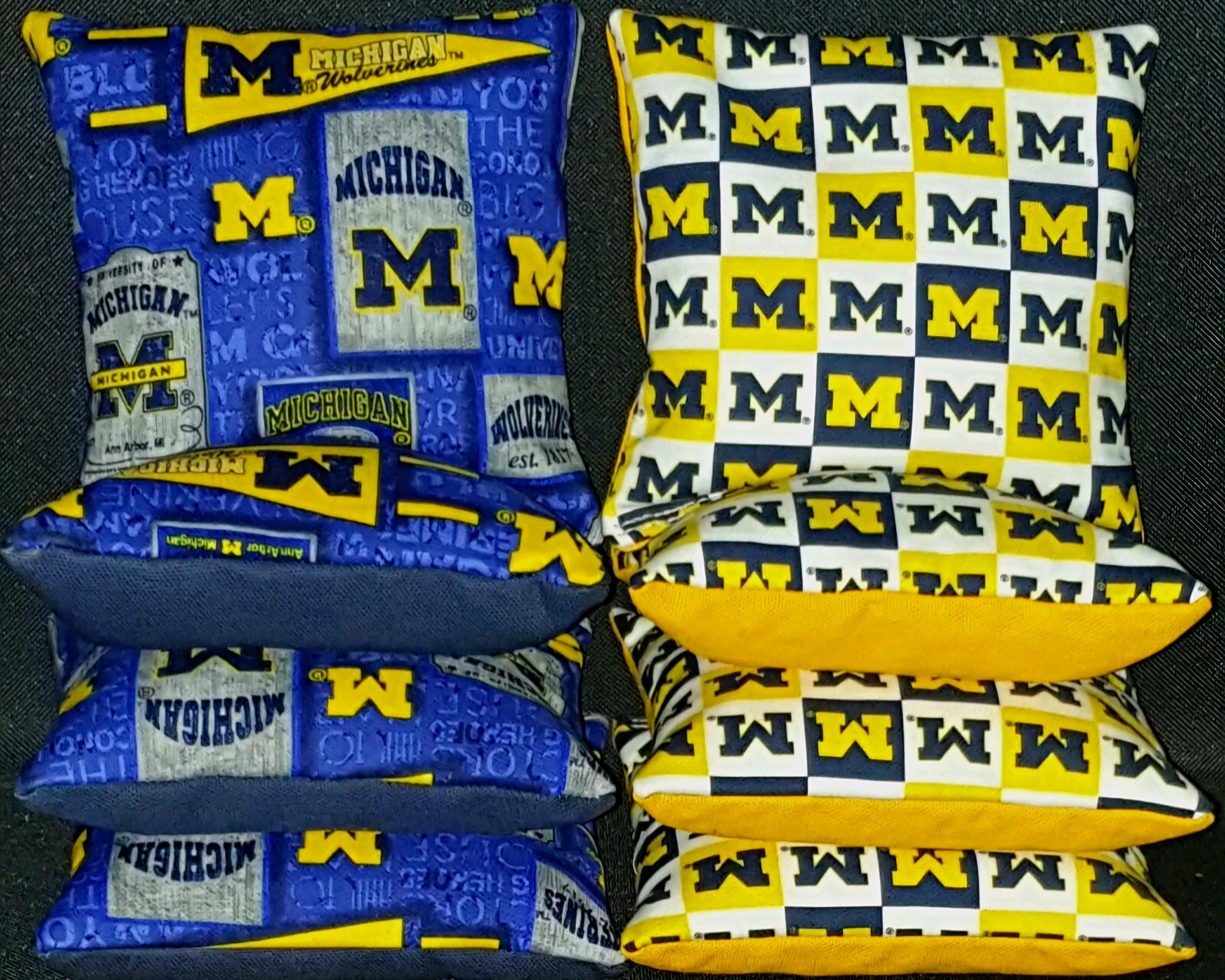thumbnail image 2 of Michigan Wolverines Vs Michigan State Spartans Cornhole Bean Bags – Set Of 8 All-Weather Bags 2 of 6