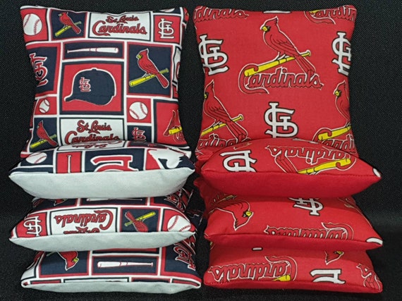 Set of 8 St. Louis Cardinals Cornhole Bean Bags FREE SHIPPING 