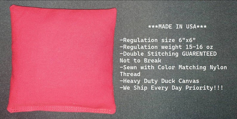 Pode incluir: Um saco de feij&atilde;o rosa brilhante feito de lona de pato resistente. Tem um tamanho regulamentar de 6"x6" e pesa 15-16 on&ccedil;as. O saco de feij&atilde;o &eacute; costurado duplamente para maior durabilidade e costurado com fio de nylon de cor combinada. ***MADE IN USA***