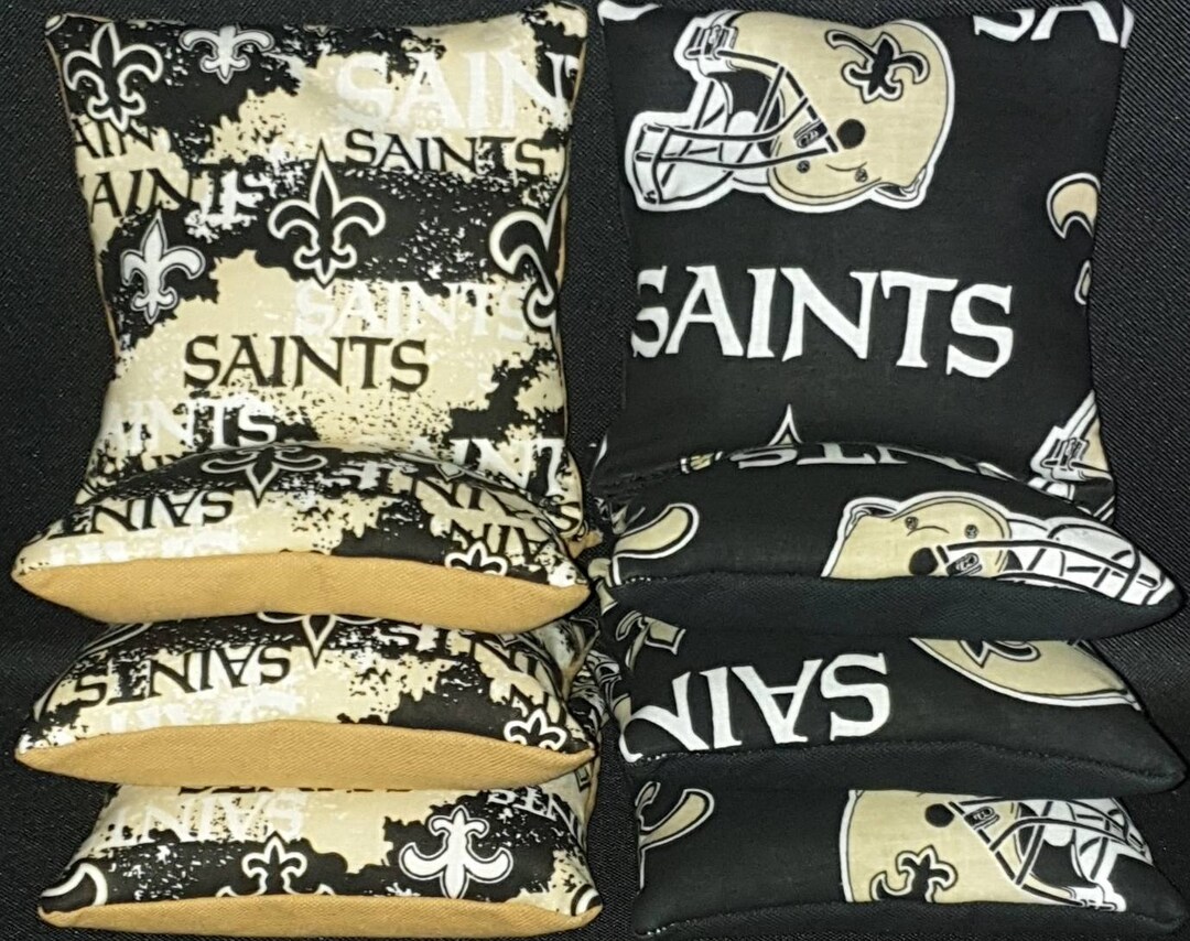 Set of 8 New Orleans Saints Cornhole Bean Bags FREE SHIPPING - Etsy