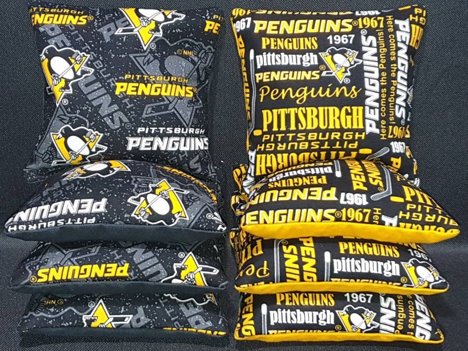 Pittsburgh Penguins of 8 Cornhole Bean Bags FREE SHIPPING 