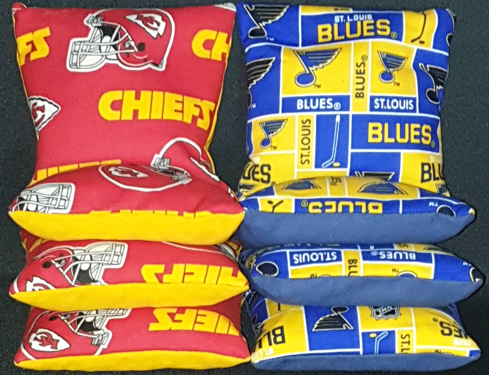 Set of 8 St. Louis Blues Cardinals Cornhole Bean Bags FREE