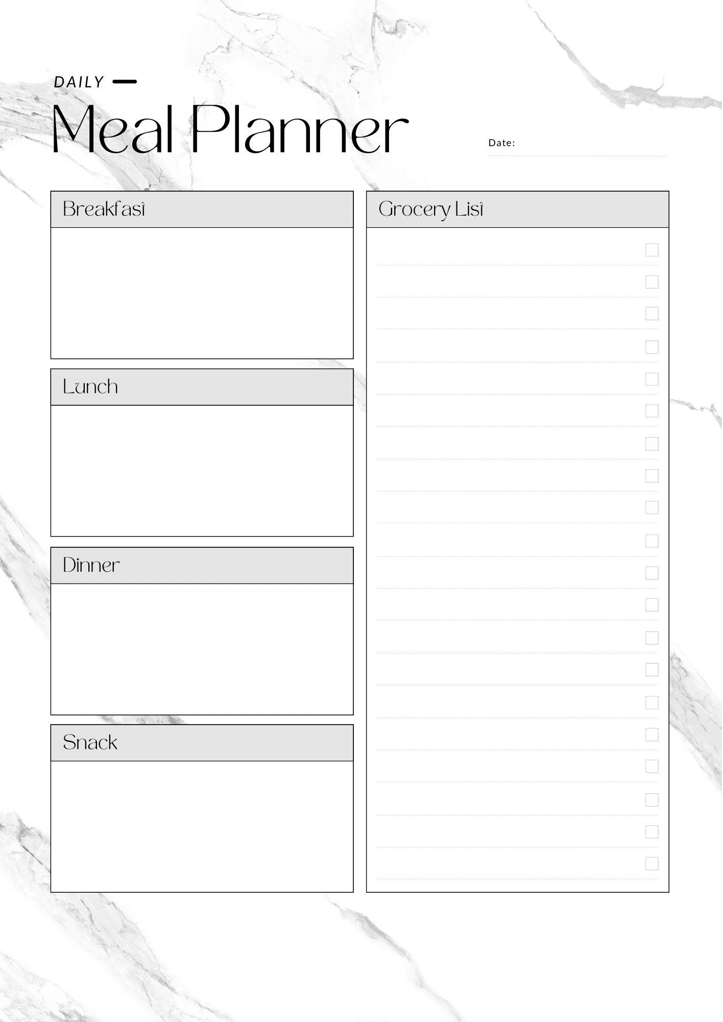 Printable Meal Planner Digital A4 Food & Meal Planner - Etsy