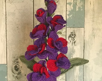 Gladiolus Crochet Flower, handmade flower, gifts for her, Spring Decor, Mother’s Day gift, Easter Gift, Valentine’s Day Gift