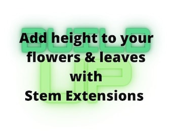 Felt Flower and Leaf Stem Extensions, Handmade