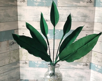 Bird of Paradise Leaf, Medium, Filler Leaves, Felt Flowers