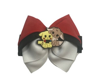 Pocket Monster hair clips, Pokemon hair Bows