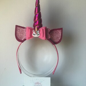 Unicorn Headband with detachable Hair Bow that can be worn separately