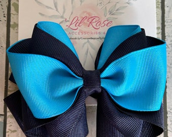 Mylena Double top layered hair bow, Butterfly, Handmade