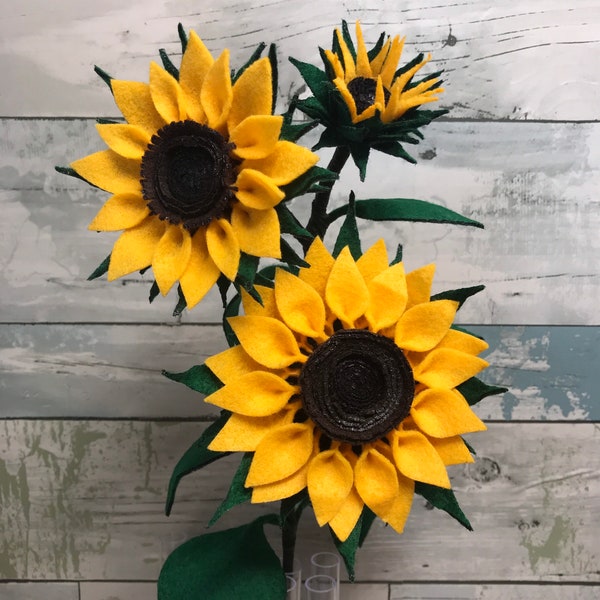 Sunflower Spray, Felt Sunflowers, Home Decor, gifts for her, handmade, Spring Decor, Mother’s Day gift, Easter Gift, Valentine’s Day gift