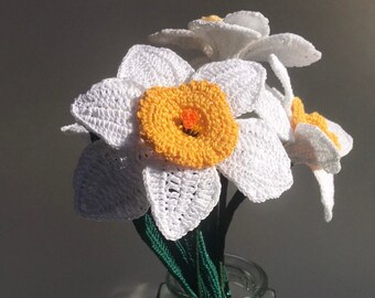 Daffodil, Crochet Flower, handmade, Daffodil Crochet