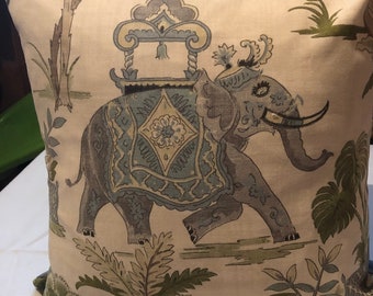 Estampado de elefante en gris y azul