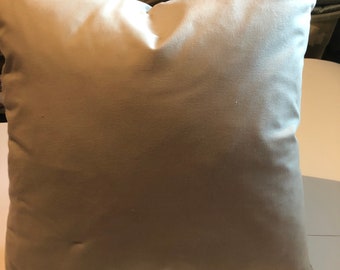 Almohada cuadrada de algodón sólido gris