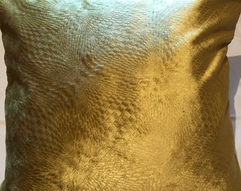 Funda de almohada cuadrada de terciopelo verde