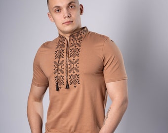 Ukrainian T-Shirt with embroidery, Vyshyvanka for Men, Ukrainian gift