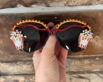 Gafas de sol rojas y negras para festivales / Gafas de sol / Gafas de sol para fiestas rave / Gafas para festivales / Gafas de sol llamativas