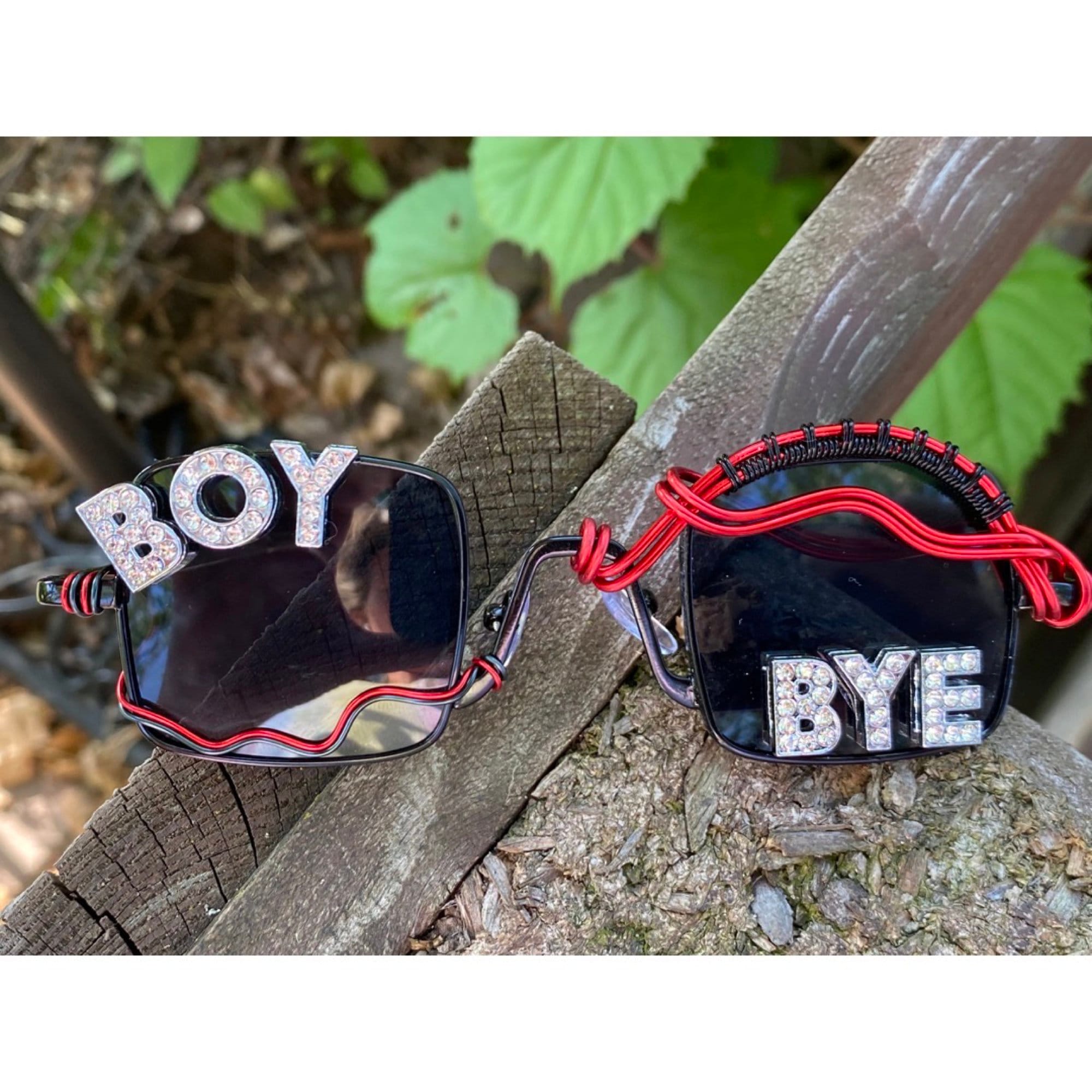 Wire Wrapped Rave Sunglasses | Rhinestone Festival Glasses  display picture 3