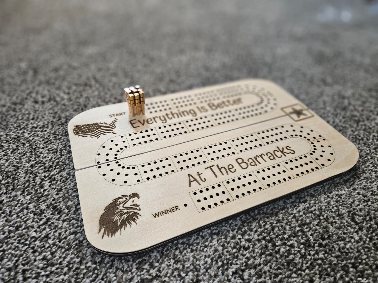 Cribbage Board Svg File ONLY, for Laser Cutting Etsy