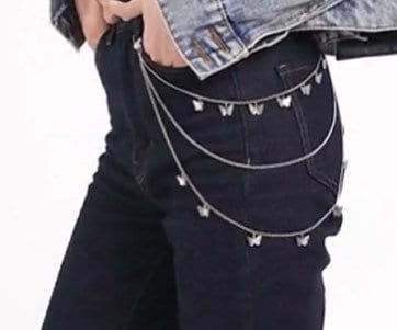  Taouzi Butterfly Belt Chain Jeans Pants Chain Waist