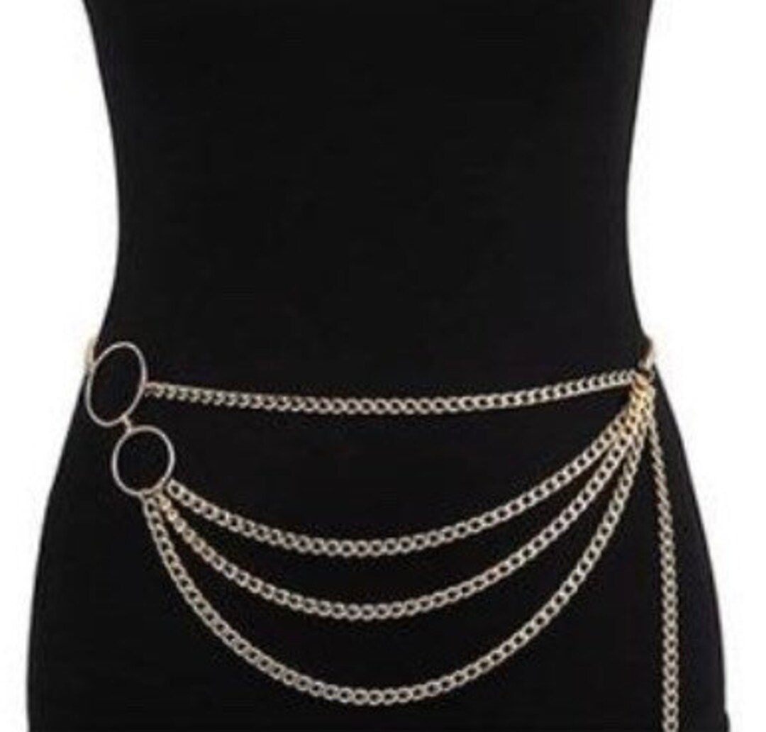 Waist Chain/ Chain Belt Multi Layered Adjustable Chain Pants /dress