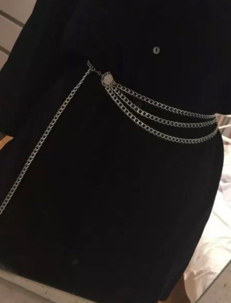 Silver /Gold /Waist/Link/Chain/Belt/plus size Multi-layered adjustable pants/jeans/skirt / bikini/dress / belly chain / jewelry 40/50/60 image 3