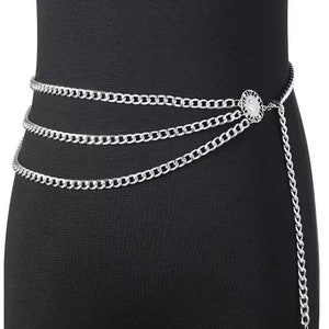 Silver /Gold /Waist/Link/Chain/Belt/plus size Multi-layered adjustable pants/jeans/skirt / bikini/dress / belly chain / jewelry 40/50/60 image 2