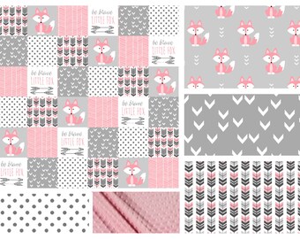 baby girl fox crib bedding