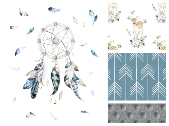 dream catcher baby boy bedding