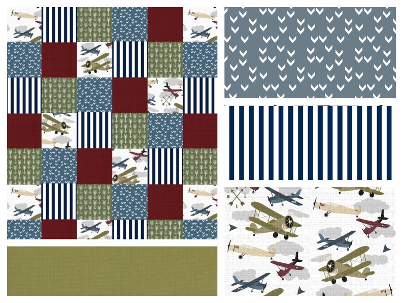 vintage airplane crib sheets